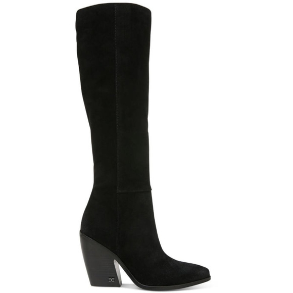SAM EDELMAN BLACK KNEE HIGH SUEDE BOOT 8 - Picture 2 of 6